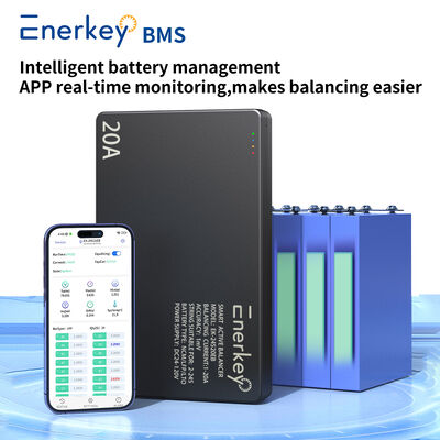 কেনা Enerkey স্মার্ট ব্লুটুথ BMS অ্যাক্টিভ ব্যালেন্স 20A ব্যাটারি ম্যানেজমেন্ট সিস্টেম 12V 24V 48V লিথিয়াম আয়ন LiFePO4 LTO ব্যাটারি জন্য অনলাইনে উৎপাদন