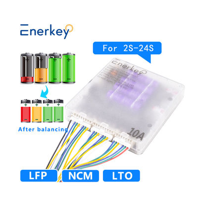 Enerkey ব্যাটারি অ্যাক্টিভ ব্যালেন্সার 10a 2s থেকে 24s লিথিয়াম স্মার্ট ইকুইলাইজার 10a ই-বাইকের জন্য