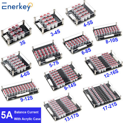 Enerkey 5A 3S 4S 5S 6S 7S 8S 9S 10S 12S 14S 16S 17S 21S এক্রাইলিক প্লেট লিথিয়াম-ইয়ন/Lto/Lifepo4 ব্যাটারি ব্যালেন্সার সহ স্কুটারের জন্য লিথিয়াম অ্যাক্টিভ ইকুয়ালাইজার